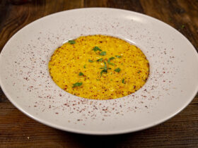 Receita de Risoto de Aveia com Abóbora Erva-Doce e Cúrcuma