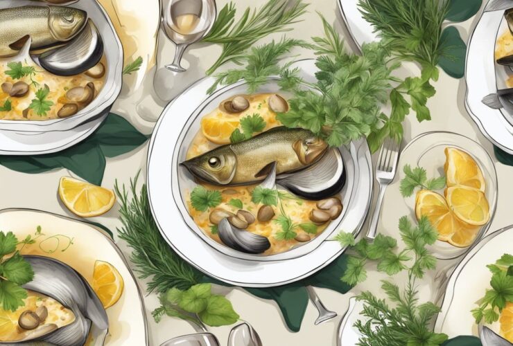 Delicioso Peixe com Cogumelos, Ervas e Vinho: Uma Receita Fácil e Saborosa