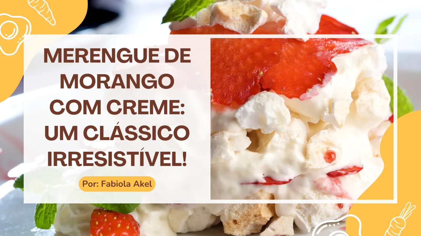 Merengue de Morango com Creme