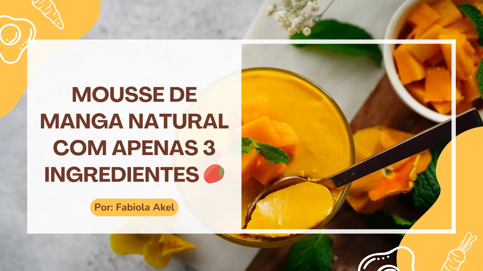 Mousse de Manga Natural com Apenas 3 Ingredientes 🥭✨