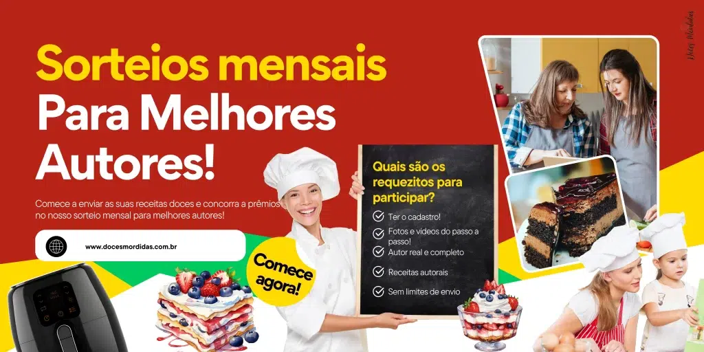 sorteio para autores doces mordidas