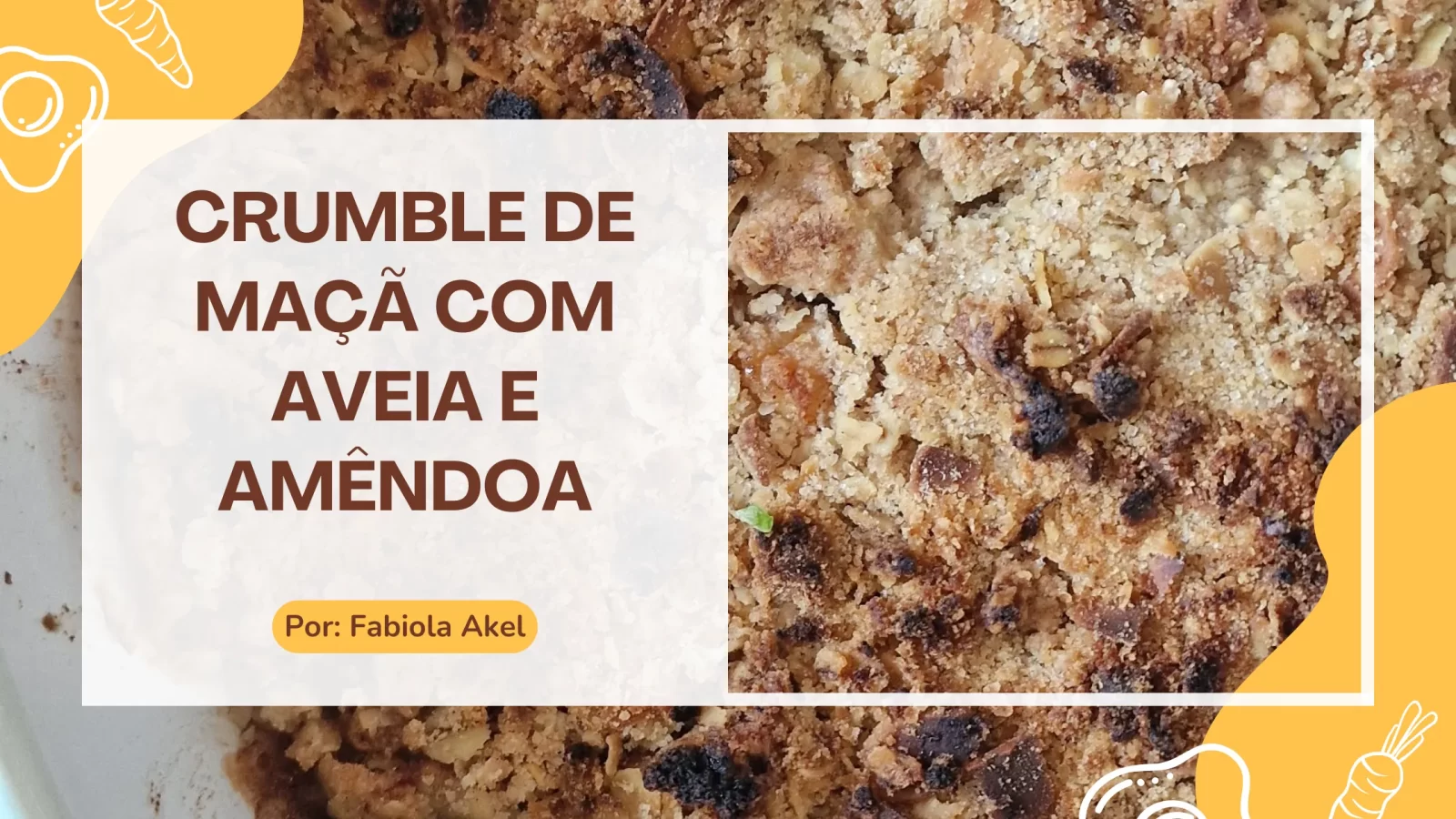 Crumble de Maçã com Aveia e Amêndoa