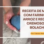 Mochi com Farinha de Arroz e Recheio Cremoso de Bolacha