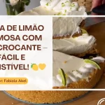 Torta de Limão Cremosa com Base Crocante