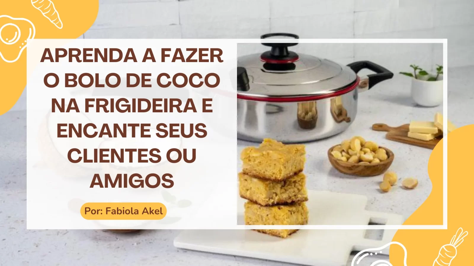 Bolo de Coco na Frigideira