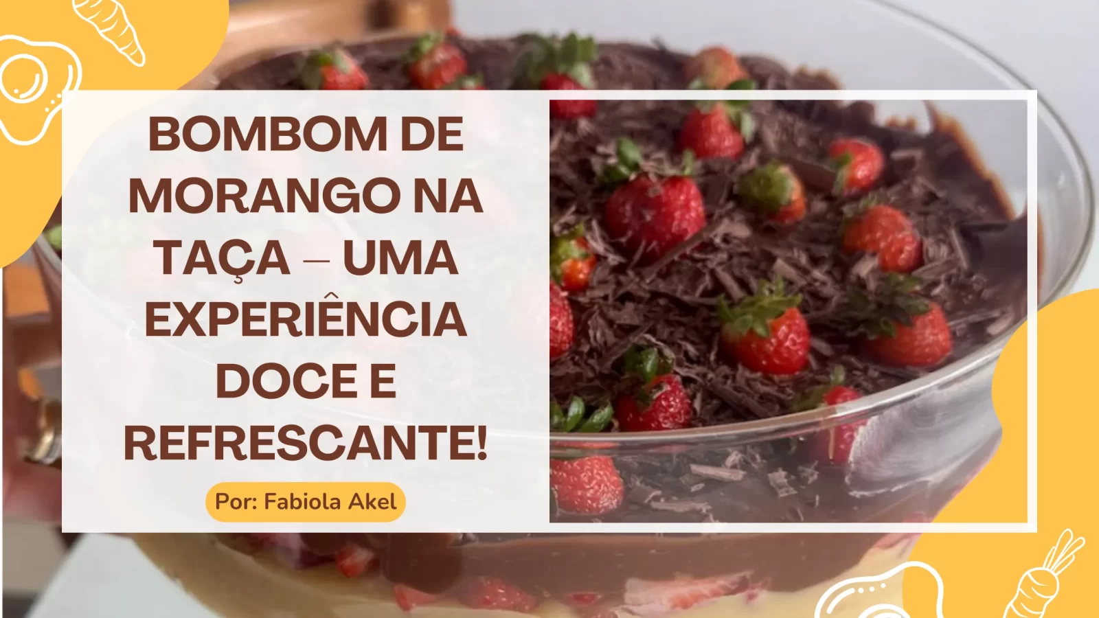 Bombom de Morango na Taça