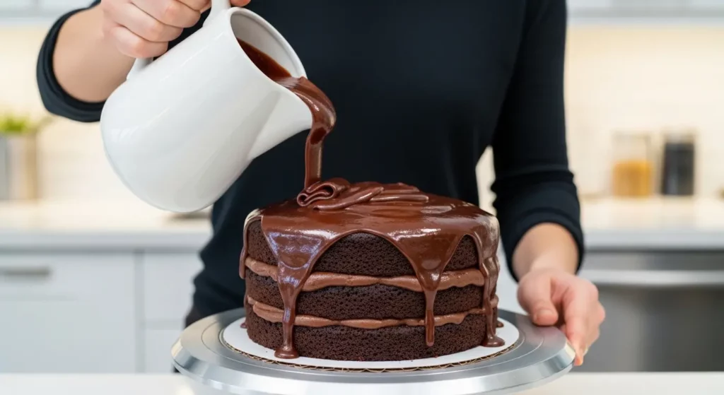 O que fazer quando a cobertura de chocolate endurece muito rápido no bolo